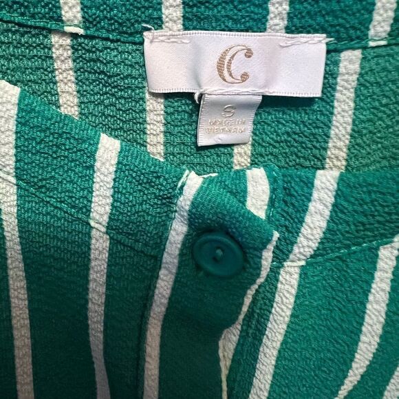 Charming Charlie Green and white striped top - Picture 10 of 11